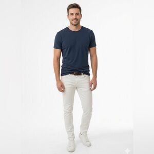 Zara Man Denim Off White Slim Fit Jeans Size 34